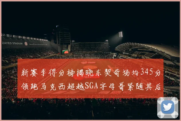 新赛季得分榜揭晓东契奇场均345分领跑马克西超越SGA字母哥紧随其后